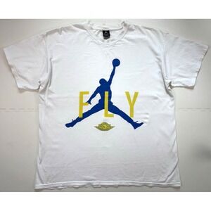 Vtg NIKE Air Jordan Fly T-shirt Mens Basketball Michael Swoosh 90's - Size XL